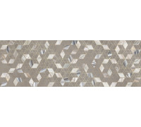 Декоративная плитка Alma Ceramica DWU12RLA44R Riola 74x24.6 коричневая глянцевая под камень / с орнаментом