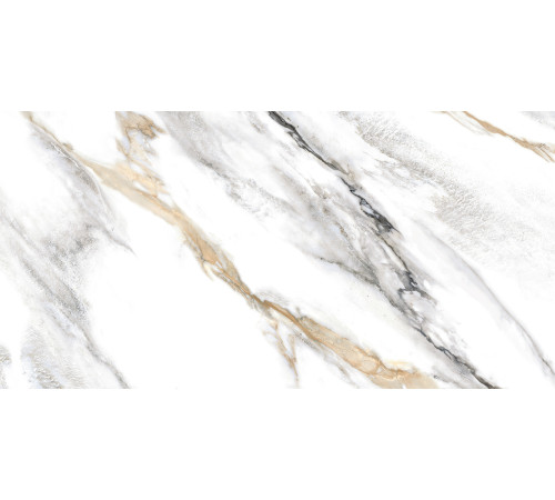 Керамогранит Alma Ceramica GFA114ARS04R Arabesco 114x57 серый / белый сахарный под мрамор