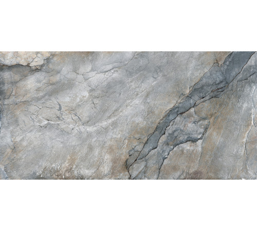 Керамогранит Alma Ceramica GFA114VLC70L Vulcano 114x57 серый лаппатированный под камень