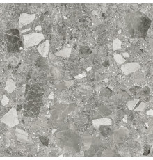 Керамогранит Alma Ceramica GFU04STE70R Steel rock 60x60 серый сахарный под терраццо