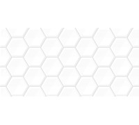 Настенная плитка Alma Ceramica TWU09BLB010 Bilbao 50x24.9 белая глянцевая рельефная под мозаику