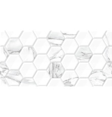 Настенная плитка Alma Ceramica TWU09VEG017 Vegas 50x24.9 белая глянцевая рельефная под мозаику