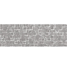 Настенная плитка Alma Ceramica TWU12LRT27R Laurent 74x24.6 серая матовая рельефная под мозаику