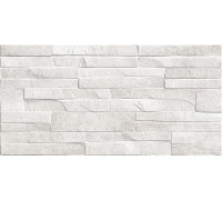 Настенная плитка Alma Ceramica TWU2550DCV14 Discover 24.9x50 серая глянцевая / рельефная под камень / под кирпич