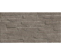 Настенная плитка Alma Ceramica TWU2550DCV24 Discover 24.9x50 коричневая глянцевая / рельефная под камень / под кирпич