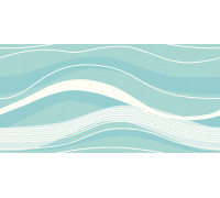 Декор Altacera DW9WAV06 Wave 50x24.9 голубой глянцевый под волны