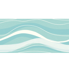 Декор Altacera DW9WAV06 Wave 50x24.9 голубой глянцевый под волны