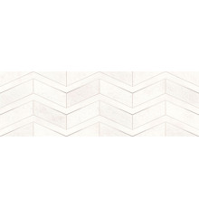 Настенная плитка Delacora WT15EVA05R Evan 24.6x74 белая матовая под камень / орнамент