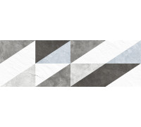 Настенная плитка Delacora WT15LEN55R Leon 24.6x74 серо-белая матовая под камень / геометрия