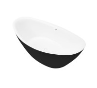 Ванна отдельностоящая Grossman Galaxy GR-1402MB (180х85х65) цвет черный/белый матовый