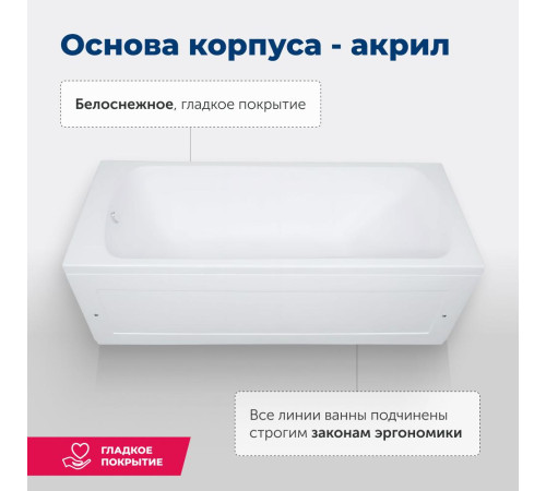 Акриловая ванна Aquanet Roma 170x70 (с каркасом)