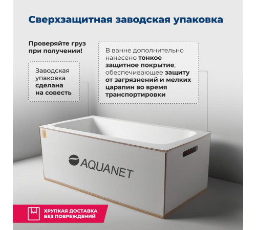 Акриловая ванна Aquanet Riviera 180x80 (с каркасом)