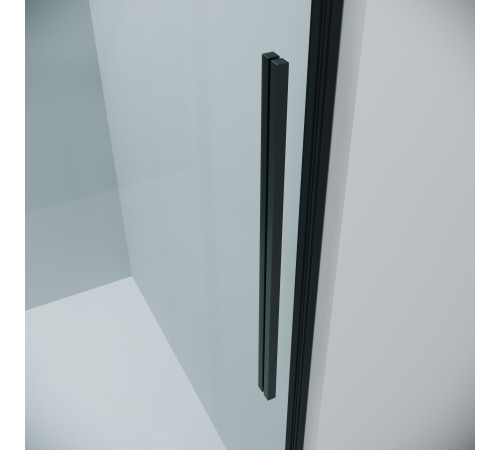 Дверь в нишу Grossman Galaxy 100.K33.01.110.21.00 (110х195) черный матовый,стекло прозрачное,раздвижная