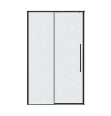Дверь в нишу Grossman Galaxy 100.K33.01.100.21.02 (100х195) черный матовый,стекло шиншилла,раздвижная
