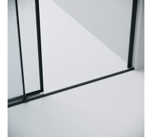 Дверь в нишу Grossman Galaxy 100.K33.01.110.21.02 (110х195) черный матовый,стекло шиншилла,раздвижная