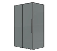 Душевое ограждение Grossman Galaxy 100.K33.01.120.21.10-200.K33.01.100.21.10 (120х100х195) раздвижная,черный матовый,стекло тонированное