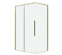 Душевое ограждение Grossman Galaxy 100.K33.01.100.32.00-200.K33.01.100.32.00 (100х100х195) раздвижная,золото сатин,стекло прозрачное