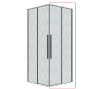 1/2 душевого ограждения Grossman Galaxy 1/2.K33.01.11.10.02 (110х195) правая,хром,стекло шиншилла