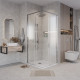 1/2 душевого ограждения Grossman Galaxy 1/2.K33.01.11.10.02 (110х195) правая,хром,стекло шиншилла