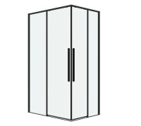 Душевое ограждение Grossman Galaxy 1/2.K33.01.11.21.00-1/2.K33.01.70.21.00 (110х70х195) раздвижная,черный матовый,стекло прозрачное