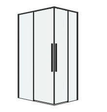 Душевое ограждение Grossman Galaxy 1/2.K33.01.80.21.00-1/2.K33.01.70.21.00 (80х70х195) раздвижная,черный матовый,стекло прозрачное