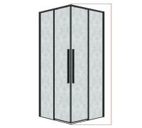 1/2 душевого ограждения Grossman Galaxy 1/2.K33.01.10.21.02 (100х195) черный матовый,стекло шиншилла
