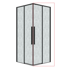 1/2 душевого ограждения Grossman Galaxy 1/2.K33.01.10.21.02 (100х195) черный матовый,стекло шиншилла