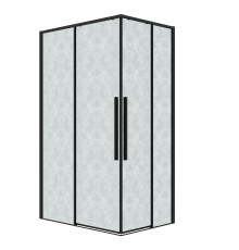 Душевое ограждение Grossman Galaxy 1/2.K33.01.70.21.02-1/2.K33.01.10L.21.02 (70х100х195) раздвижная,черный матовый,стекло шиншилла