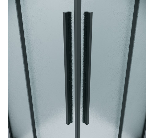 1/2 душевого ограждения Grossman Galaxy 1/2.K33.01.10.21.02 (100х195) черный матовый,стекло шиншилла