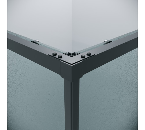 1/2 душевого ограждения Grossman Galaxy 1/2.K33.01.10.21.02 (100х195) черный матовый,стекло шиншилла