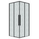 Душевое ограждение Grossman Galaxy 300.K33.01.8080.21.02 (80х80х195) квадрат,раздвижная,черный матовый,стекло шиншилла