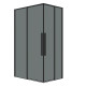 Душевое ограждение Grossman Galaxy 1/2.K33.01.12.21.10-1/2.K33.01.70.21.10 (120х70х195) раздвижная,черный матовый,стекло тонированное