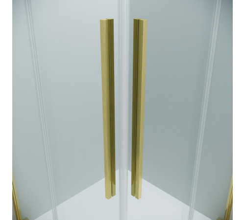 1/2 душевого ограждения Grossman Galaxy 1/2.K33.01.10.32.00 (100*195) золото сатин,стекло прозрачное