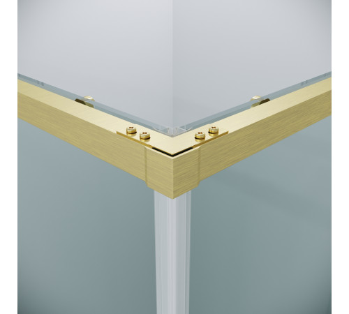 1/2 душевого ограждения Grossman Galaxy 1/2.K33.01.10.32.00 (100*195) золото сатин,стекло прозрачное