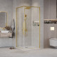 1/2 душевого ограждения Grossman Galaxy 1/2.K33.01.10.32.00 (100*195) золото сатин,стекло прозрачное