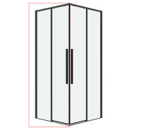 1/2 душевого ограждения Grossman Galaxy 1/2.K33.01.10.42.00 (100х195) графит сатин,стекло прозрачное