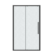 Дверь в нишу Grossman Cosmo 100.K33.02.120.21.02 (120х195) черный матовый,стекло шиншилла,раздвижная