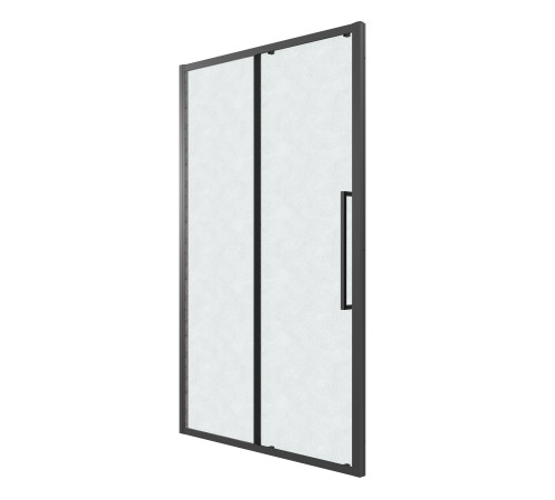 Дверь в нишу Grossman Cosmo 100.K33.02.120.21.02 (120х195) черный матовый,стекло шиншилла,раздвижная