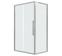Душевое ограждение Grossman Cosmo 100.K33.02.100.10.02-200.K33.02.100.10.02 (100х100х195) раздвижная(левая),хром,стекло шиншилла