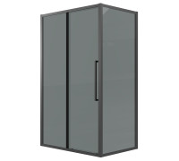 Душевое ограждение Grossman Cosmo 100.K33.02.100.21.10-200.K33.02.90.21.10 (100х90х195) раздвижная,черный матовый,стекло тонированное