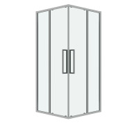 Душевое ограждение Grossman Cosmo 300.K33.02.9090.10.00 (90х90х195) квадрат,раздвижная,хром,стекло прозрачное