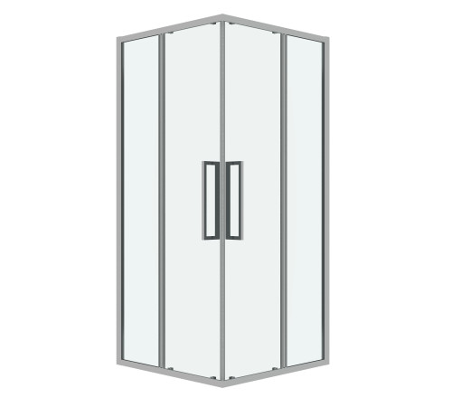 Душевое ограждение Grossman Cosmo 300.K33.02.9090.10.00 (90х90х195) квадрат,раздвижная,хром,стекло прозрачное