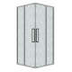 Душевое ограждение Grossman Cosmo 300.K33.02.8080.10.02 (80х80х195) квадрат,раздвижная,хром,стекло шиншилла