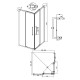 Душевое ограждение Grossman Cosmo 300.K33.02.1010.10.02 (100х100х195) квадрат,раздвижная,хром,стекло шиншилла