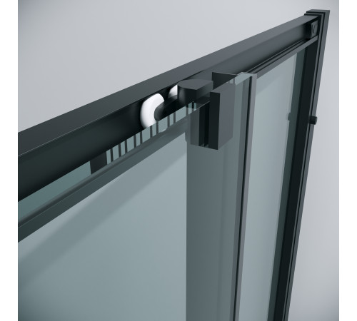 Душевое ограждение Grossman Cosmo 300.K33.02.8080.21.00 (80х80х195) квадрат,раздвижная,черный матовый,стекло прозрачное