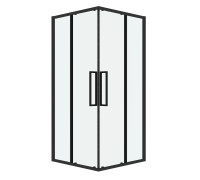 Душевое ограждение Grossman Cosmo 300.K33.02.9090.21.00 (90х90х195) квадрат,раздвижная,черный матовый,стекло прозрачное