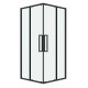 Душевое ограждение Grossman Cosmo 300.K33.02.8080.21.00 (80х80х195) квадрат,раздвижная,черный матовый,стекло прозрачное
