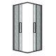 Душевое ограждение Grossman Cosmo 300.K33.02.9090.21.02 (90х90х195) квадрат,раздвижная,черный матовый,стекло шиншилла