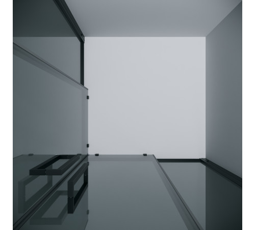 Душевое ограждение Grossman Cosmo 300.K33.02.8080.21.10 (80х80х195) квадрат,раздвижная,черный матовый,стекло тонированное