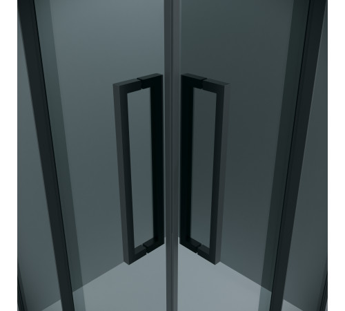 Душевое ограждение Grossman Cosmo 300.K33.02.8080.21.10 (80х80х195) квадрат,раздвижная,черный матовый,стекло тонированное
